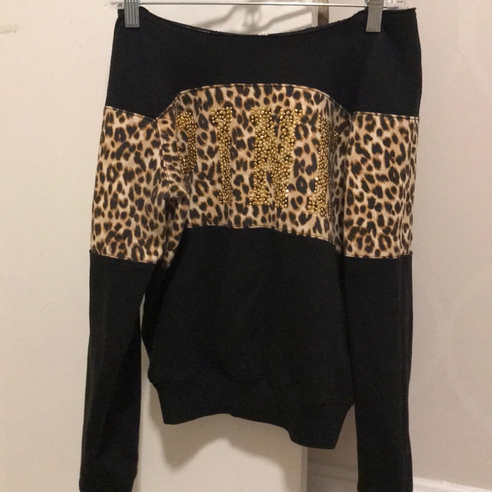 Vs pink leopard sweatshirt